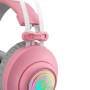 Slušalice sa mikrofonom gaming RAMPAGE RM-K1 PULSAR pink, USB, 7.1 Surround+Vibration, RGB, dugi fleksibilni mikrofon