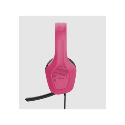 Trust GXT 415P Zirox gamingslušalice, žičane, pink, 200cm kabl, 3.5 mm, over-ear, mikrofon