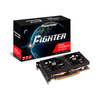 POWER COLOR AXRX6600 8GBD6-3DHFighter AMD Radeon RX66008GB GDDR6 128bitHDMI,3xDP