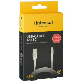 (Intenso) USB kabl za smartphone, USB-A to USB type C, 1.5 met. - USB-Cable A315C
