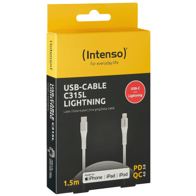 (Intenso) USB kabl za smartphone, USB type C to Lightning, 1.5 met. - USB-Cable C315L