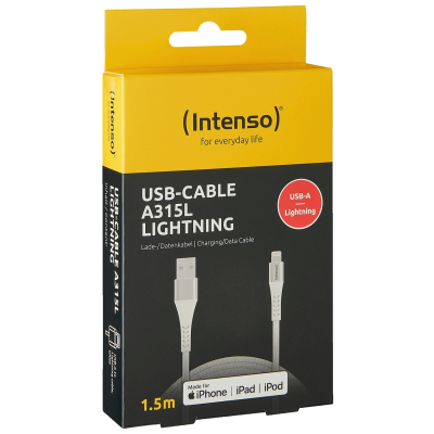 (Intenso) USB kabl za smartphone, USB - A to Lightning, 1.5 met. - USB-Cable A315L