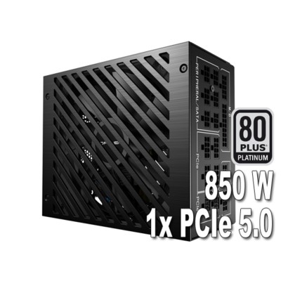 LC-Power PSU 850w Platinum 80+ 1x PCIe 5.0, 135mm fan, fully modular, eff do 92%