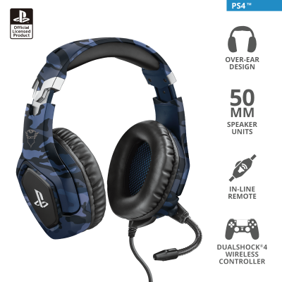 Trust GXT 488 Forze-B žičanegaming slušalice, PS4 i PS5,3.5 mm, plave