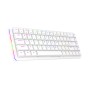 Tastatura gaming RAMPAGE REBEL white, Mechanical, Low Profile, blue switch, US Layout, Rainbow