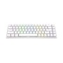 Tastatura gaming RAMPAGE REBEL white, Mechanical, Low Profile, blue switch, US Layout, Rainbow