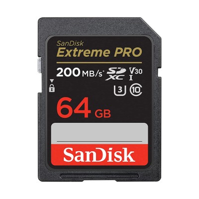 SanDisk SDXC 64GB Extreme Pro - 200MB/s V30 UHS-I  SDSDXXU-064G-GN4IN