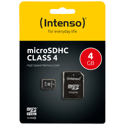 (Intenso) Micro SD Kartica 4GB Class 4 sa adapterom - SDHCmicro+ad-4GB/Class4