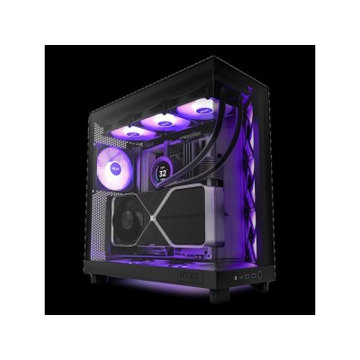 NZXT CASE H6 FLOW BLACK RGB mini-ITX, Micro-ATX, ATX, Mid-tower, 3x  RGB fan