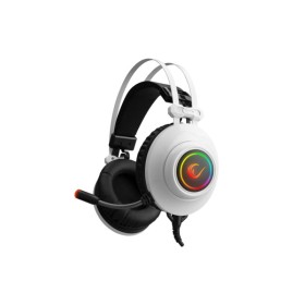 Slušalice sa mikrofonom gaming  RAMPAGE RM-K1 PULSAR white, USB 7.1 surround, vibracija, RGB