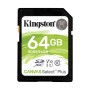 Kingston SD 64GB Class 10 Canvas Select Plus 100MBs Read,Class 10 UHS-I SDS2/64GB