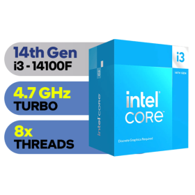 Intel Core i3-14100F3.5GHz 12MB L3 LGA1700 BOXRaptor Lake,bez grafike