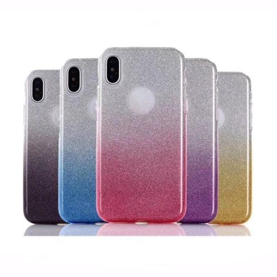 Gradient Glitter 3u1 maska iPhone X/XS zelena