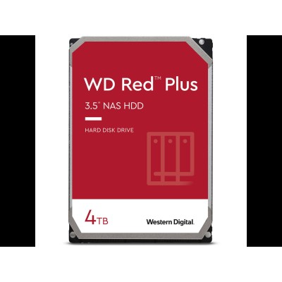 WD HDD 4TB SATA3 Red PlusIntelliPower 256MB,For NAS Systems