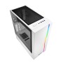 Kućište SHARKOON gaming, RGB Slider, ATX, 1x120mm fan, white, Tempered Glass