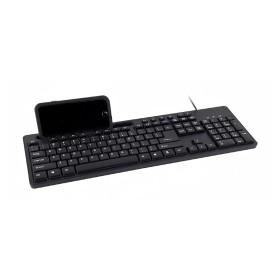 Tastatura GEMBIRD sa  postoljem za mobitel, KB-UM-108, Multimedia, US-layout
