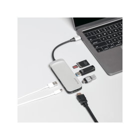 Kingston USB-C Hub, NucleumUSB-C/HDMI/USB-A/SD/microSDPD 60W/Apple compatible