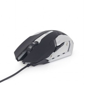 Miš GEMBIRD MUSG-07, USB, optical, gaming, programmable, 6-button, full ergonomic, RGB, 3200