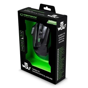 Miš ESPERANZA GAMING WOLF 7D MX201, green, 2400dpi, double-click, ergonomic, EGM201G