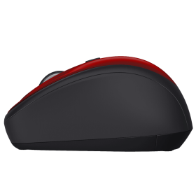 Trust Yvi+ Silent wireless miš, crveni, sa tihim tipkama, 800-1600 dpi, optički, 4 tipke