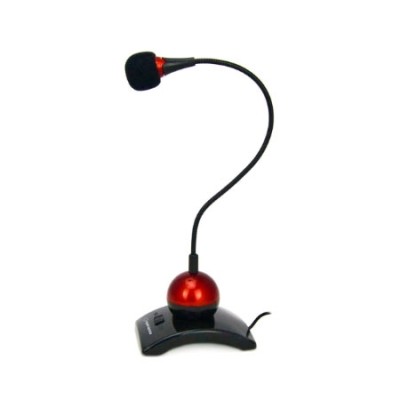 Mikrofon ESPERANZA DESKTOP CHAT, switch, red, 3,5mm, EH130