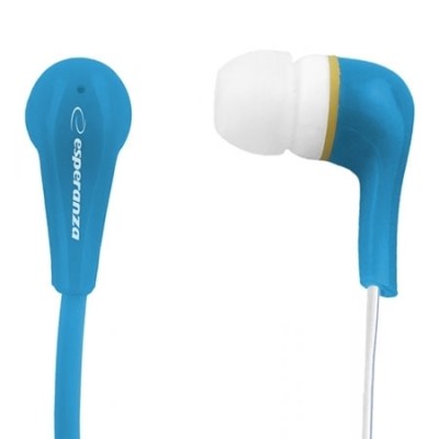 Slušalice ESPERANZA LOLLIPOP In-Ear, Noise dampening + Amplified BASS, blue, EH146B