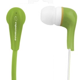 Slušalice ESPERANZA LOLLIPOP In-Ear, Noise dampening + Amplified BASS, green, EH146G