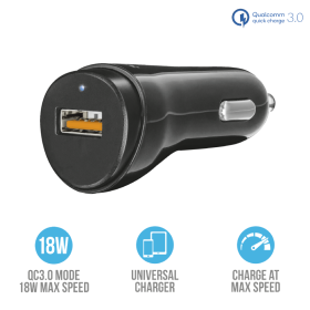 Ultra Fast USB Car Charger with QC3.0 and auto-detect