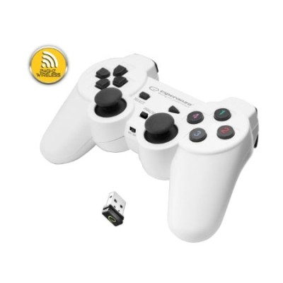 Game Pad ESPERANZA GLADIATOR, vibration, PS3/PC, wireless, white/black, EGG108W