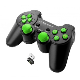 Game Pad ESPERANZA GLADIATOR, vibration, PS3/PC, wireless, black/green, EGG108G