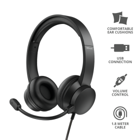 Rydo On-Ear USB HeadsetClear digital speechInLine control/vol/mute/unmute