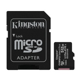 Micro SD card Kingston 512 GB SDHC  SDCS2/512GB  Class10 Canvas Select Plus SD adapter100MBs Read,Class 10 UHS-I