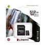 Micro SD card Kingston 512 GB SDHC  SDCS2/512GB  Class10 Canvas Select Plus SD adapter100MBs Read,Class 10 UHS-I