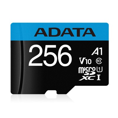 MICRO SD ADATA 256GB CLASS 10 AUSDX256GUICL10A1-RA1 R:100 MB/s, W:25 MB/s