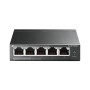 TP-Link TL-SF1005LP 5-Port 10/100Mbps Unmanaged Switch with 4-Port PoE, meta case, desktop mount, PoE budget 41W