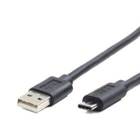USB 2,0 kabal AM to Type-C AM/CM, 1m, BLACK, GEMBIRD CCP-USB2-AMCM-1M
