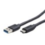 USB 3.0 kabal AM to Type-C AM/CM, 1m, BLACK, GEMBIRD CCP-USB3-AMCM-1M