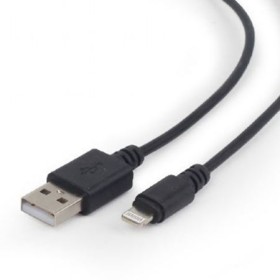 USB 2,0 kabal sync and charging iPhone, black, 0.5m, GEMBIRD CC-USB2-AMLM-0.5M