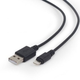 USB 2,0 kabal sync and charging iPhone, black, 1m, GEMBIRD CC-USB2-AMLM-1M