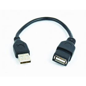 USB 2.0 kabal CCP-USB2-AMAF-0.15M, 15cm, A-A BLACK ext cable