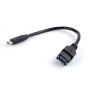USB 3.0 adapter/kabl GEMBIRD Type-C CM/AF 20cm, A-OTG-CMAF3-01