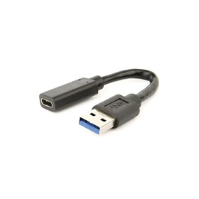 USB 3.1 AM to Type-C female adapter kabl, 10 cm, black, GEMBIRD A-USB3-AMCF-01