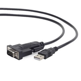 USB to DB9M serial port converter cable, black, GEMBIRD, 1,5m UAS-DB9M-02