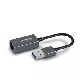 USB to LAN Ethernet gigabit adapter converter USB A 3.0 plug/RJ45, ESPERANZA, 10/100/1000 ENA101