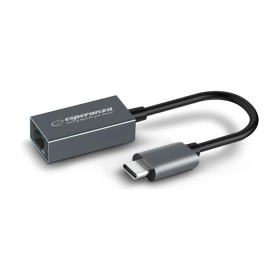 USB to LAN Ethernet gigabit adapter converter USB Type-C plug/RJ45, ESPERANZA, 10/100/1000 ENA102