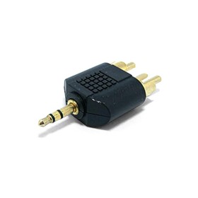 Audio adapter GEMBIRD A-458, 3.5 mm plug to 2 x RCA plug stereo audio adapter