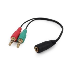 GEMBIRD audio adapter za slušalice 2x3,5mm 3pin to 1x 3,5 mm 4pin (mic/slušalice), CCA-418