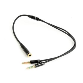GEMBIRD audio adapter za slušalice 2x3,5mm 3pin to 1x 3,5 mm 4pin metal connector (mic/slušalice), CCA-418M