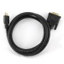 HDMI kabl, HDMItoDVI 3m M-M gold conn., BULK, GEMBIRD CC-HDMI-DVI-10