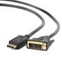 DisplayPort kabal/adapter GEMBIRD, DisplayPort to DVI, 1m, CC-DPM-DVIM-1M